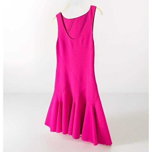 Derek Lam 10 Crosby Sleeveless Flare Ponte Mini Dress Rose Pink Approx. Small - Picture 4 of 16